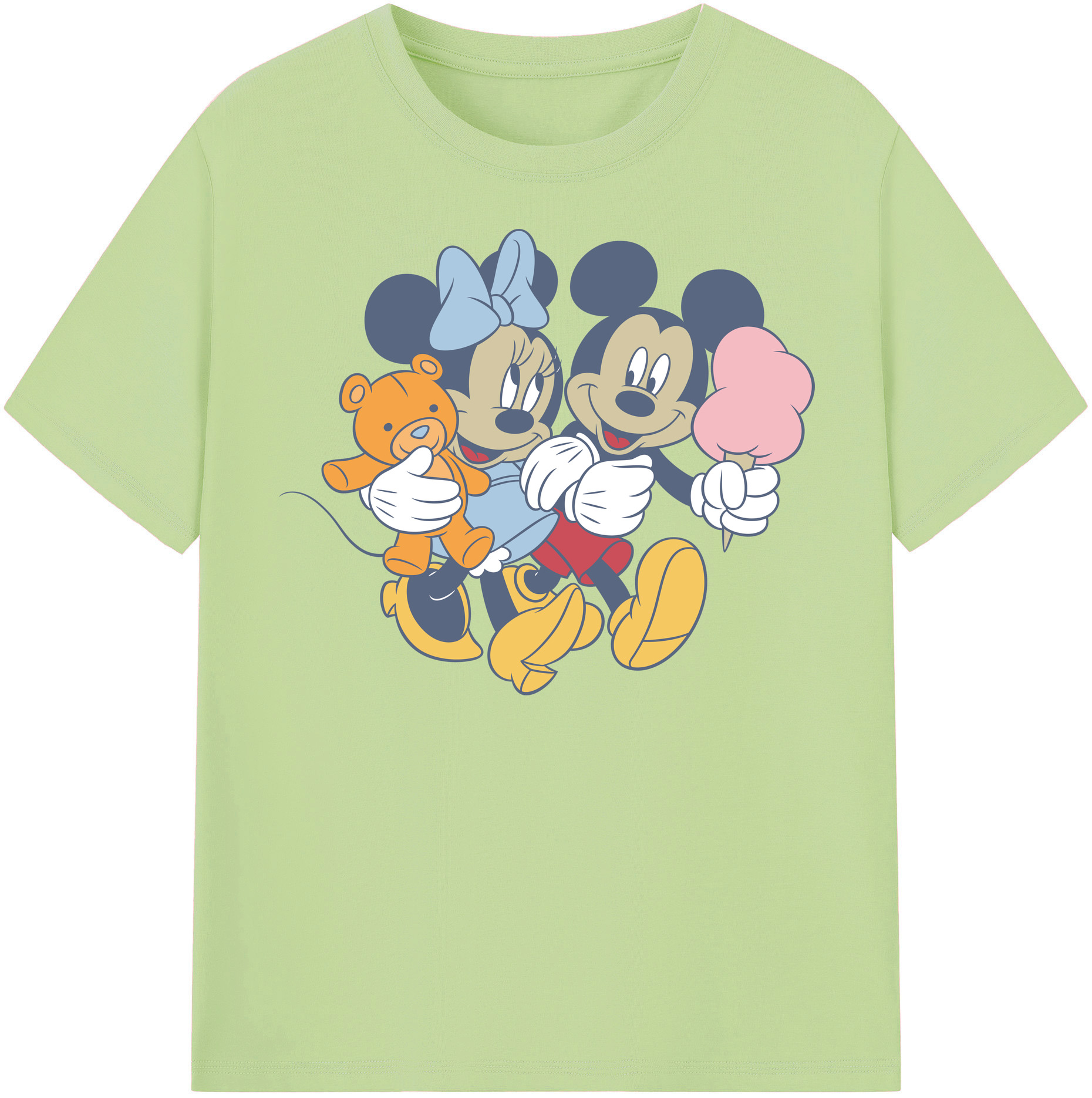 （画像用） ミッキーマウス Mickey Mouse 綿100％半袖Tシャツ（フロントプリント）